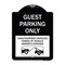 Signmission Guest Parking Unauthorized Vehicles Towed Owner Expense Aluminum Sign, 18" L, 24" H, BW-1824-23928 A-DES-BW-1824-23928 - alternate 1
